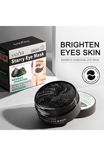 SADOER Mască Hidrogel Ochi Cărbune 60Buc 80g Hidratare Anti-Rid