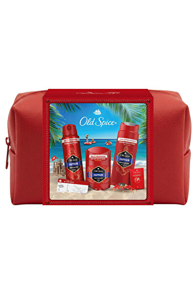 Old Spice Captain Çantalı Erkek Hediye Seti: Stick Deodorant, Sprey Deodorant...