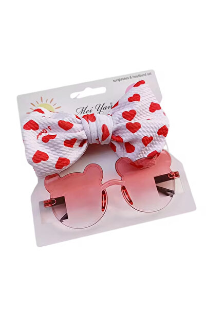 EFAYN.RO Ochelari de soare pentru fetite, set doua piese, model ursulet cu fu...