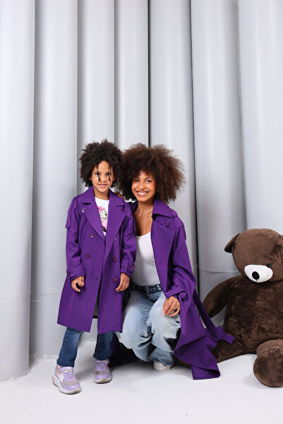 Heggo Girl's Trench Coat with Belted Design Oversized Trench Coat