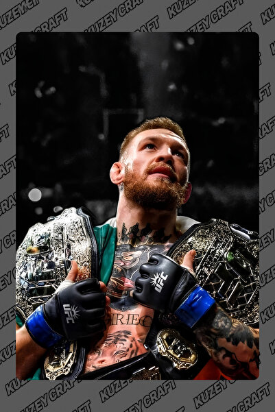 Kuzey Craft Conor Mcgregor Metal Poster Duvar Tablosu Özel Tasarım Hediye Par...