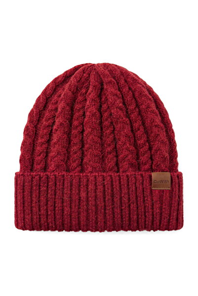 GoWith Unisex Alpaca Wool Folded Hair Knit Beanie