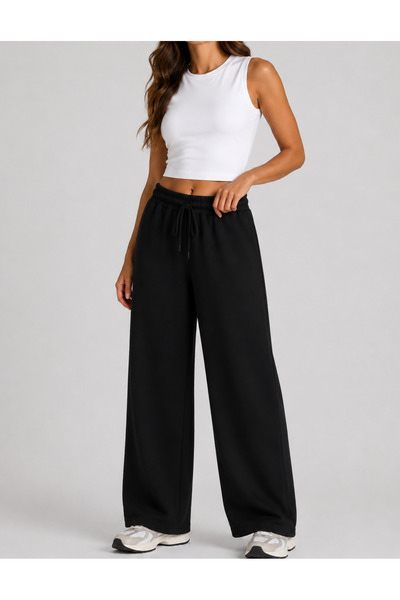 OrganicKid Dusty Rose Kadın Siyah Culotte Kesim Pantolon