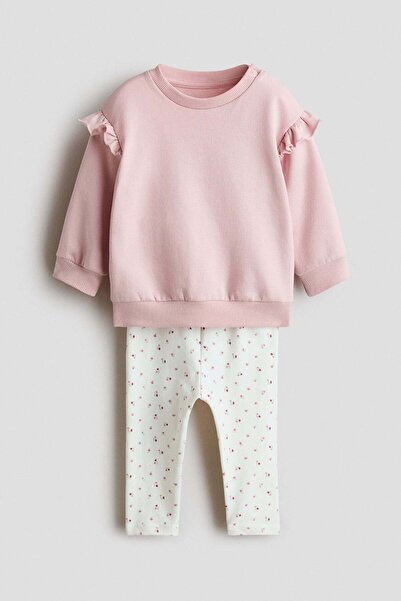 H&M 2-piece frill-detail cotton set