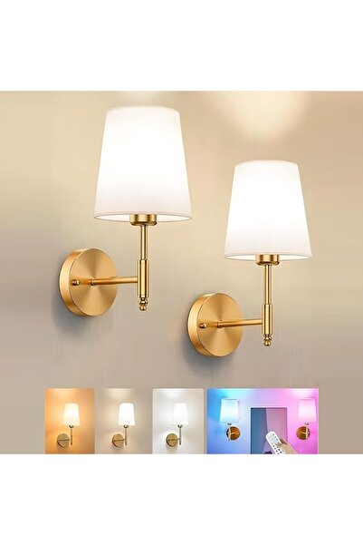 GENERAL Wall Sconces Set of Two Wireless Wall Light with 10000mAh RGB Recharg...