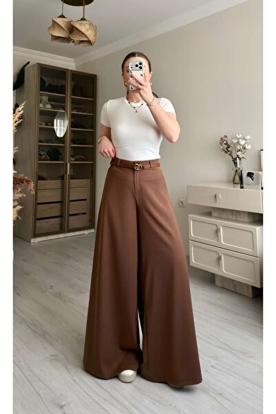 ALICESTORE Tok Duruşlu Maxi Paça Etekli Pantolon