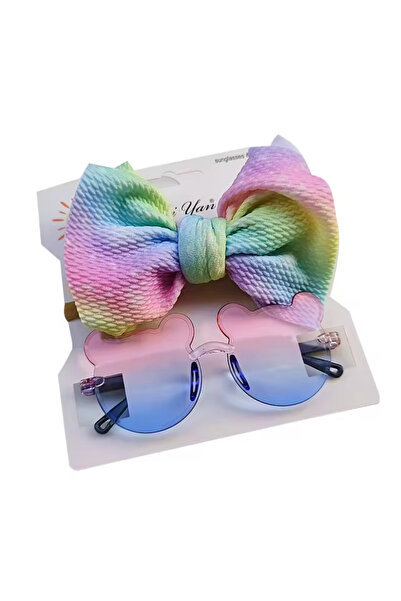 EFAYN.RO Ochelari de soare pentru fetite, set doua piese, model ursulet cu fu...