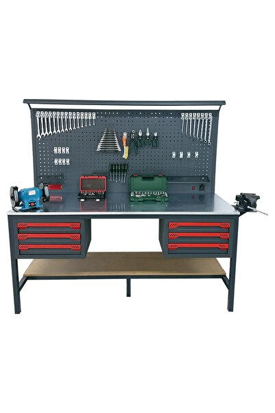 TAKPOWER 2 Metre Dolu Takım Tezgahı 6 Çekmeceli Pro