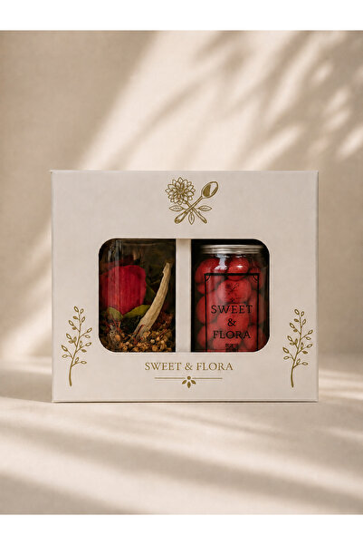 Sweet & Flora , Çiçek & Cookie Hediye Seti , Kadife Serisi