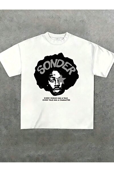 SVART WEAR Sonder Printed Oversize Boxy Cut Unisex 100% Cotton T-Shirt (190 Gsm)