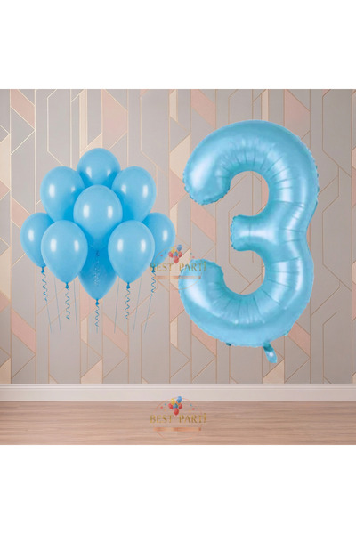 BEST PARTİ Best Blue Themed Birthday Party Set Age-3