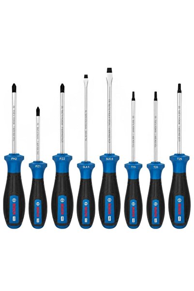 Bosch 1600A039PF Düz Yıldız Ve Torx Uçlu Tornavida Takımı 8 Parça