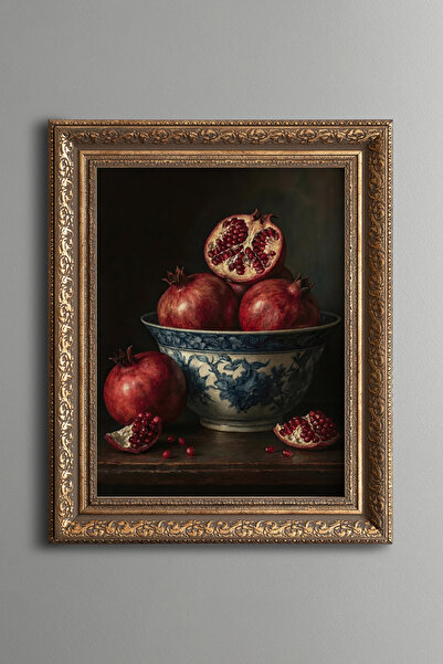 epiqart Pomegranate Abundance - Vintage Patterned Tablecloth - Thick Model