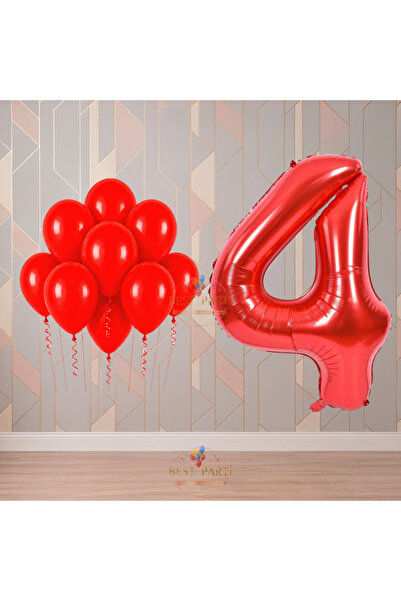 BEST PARTİ Best 4 Year Old Red Themed Birthday Party Set