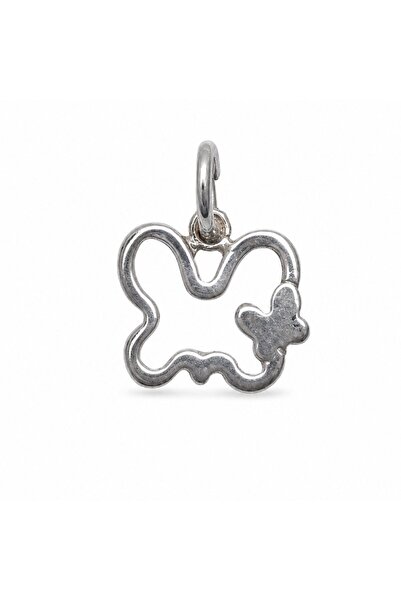 Generic Brand Pandantiv, 1.2 x cm 1.2 cm, Model Dublu Fluture, Silver, Aliaj ...