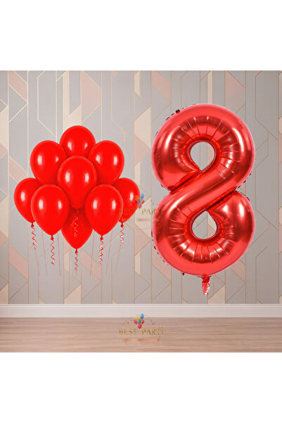 BEST PARTİ Best 8 Year Old Red Themed Birthday Party Set