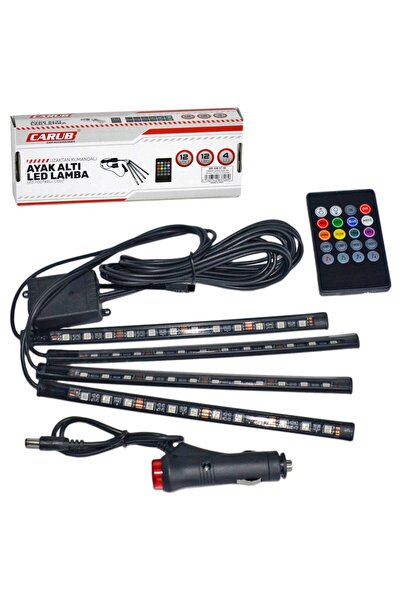 Carub Ayak Altı 12 Led Araç Içi Sese Duyarlı Rgb Led Kumandalı
