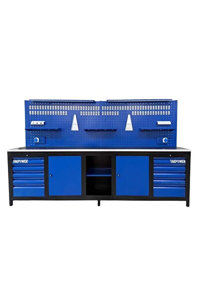 TAKPOWER TTR4430 3 Metre Takım Tezgahı 10 Çekmeceli 2 Dolaplı Ara Bölmeli