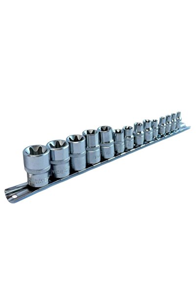 Force 1/2 - 1/4 - 3/8 E Yıldız Lokma Seti 14 Parça