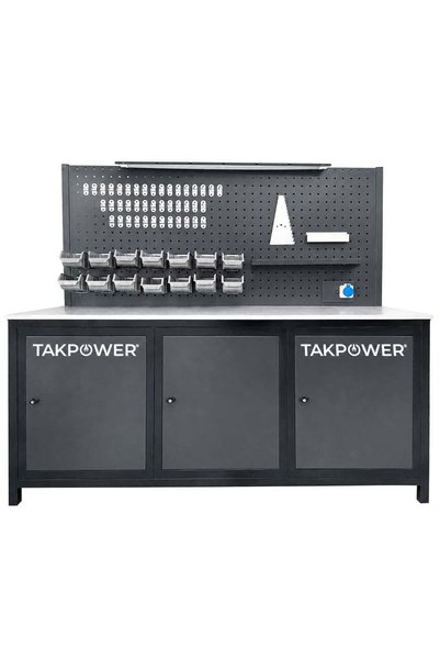 TAKPOWER TTR4413 2 Metre Takım Tezgahı 3 Dolaplı Antresit