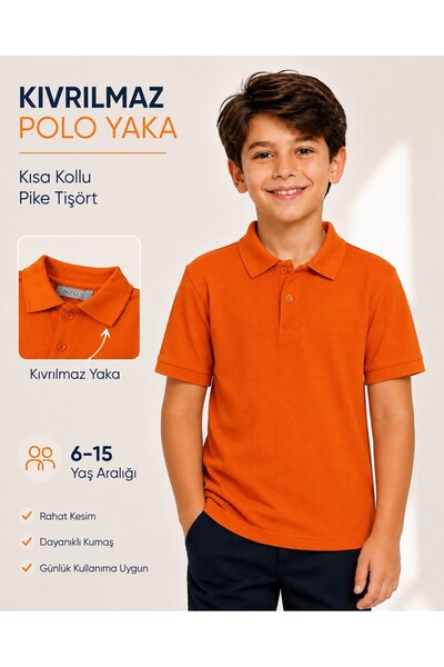 Genel Markalar İLK OKUL POLO YAKA KISA KOL PİKE TİŞÖRT CANBULGAN