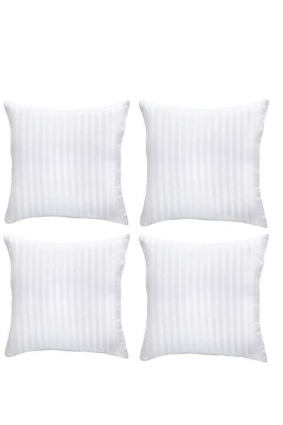 Sleep Night 4-Piece Solid Pattern Decorative Stripe Pillow 45x45cm 2 Piece Pa...