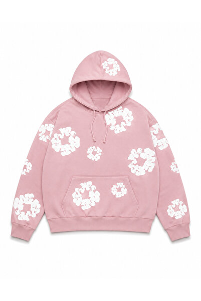 Machetta Unisex New Hooded Floral Printed Oversize Sweatshirt