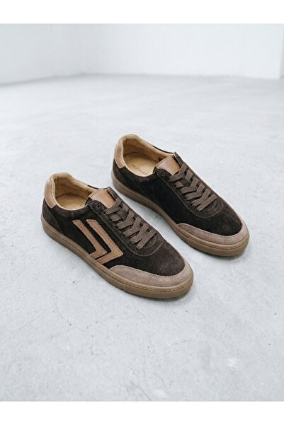 NUR KARACA 26K-088-8192 Genuine Leather Suede Flat Sole Snaker Sports Shoes f...