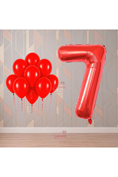 RÖNESANS PARTİ Rönesans 7 Year Old Red Themed Birthday Party Set