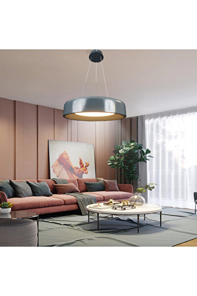 CATLUZ KUMANDALI MODERN LED ANTRASİT SARKIT AVİZE 3 IŞIK RENKLİ MODERN TAVAN ...