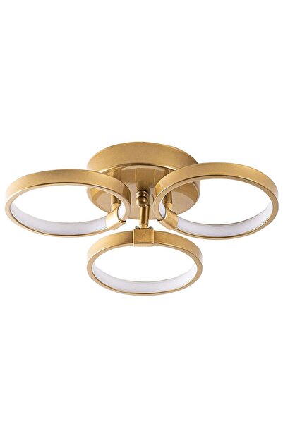 Opviq Φωτιστικό Οροφής Halk 119FRS1538 37x32x9εκ. LED 18W 3000K Χρυσό