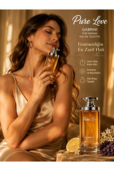 Genel Markalar Gabrini Pure Love Woman Parfüm 100 ml – Kalıcı Çiçeksi ve Fera...