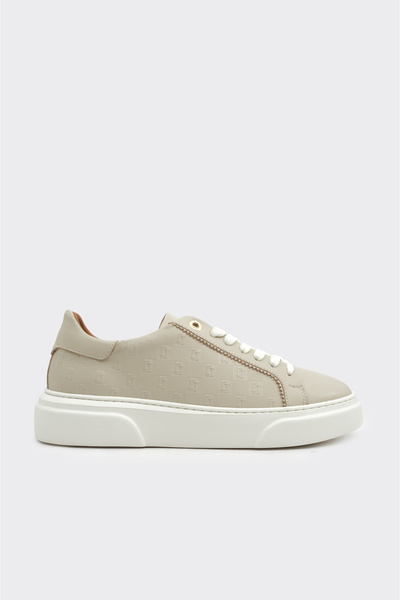 derinet Hakiki Deri Desenli Kadın Sneaker