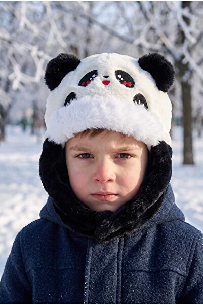 Aware Time 1-3 Years Old Boy's Plush Fleece Lined Winter Beanie with Figure a...