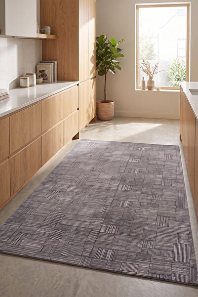 tropikal home Modern Desen Baskılı Dekoratif Kaymaz Taban Yıkanabilir Halı Yo...