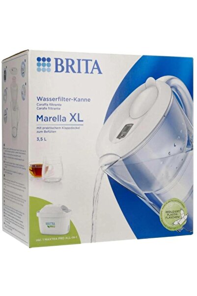 BRITA Marella XL 125271 Water Filter Jug, 3.5 L, Maxtra Pro Cartridge (White)