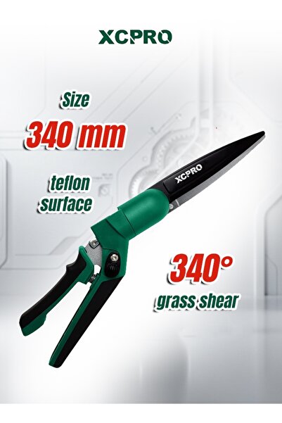 XCPRO Grass Shear, 340mm Size, 180mm Blade, Non-Stick Coating Garden Tool