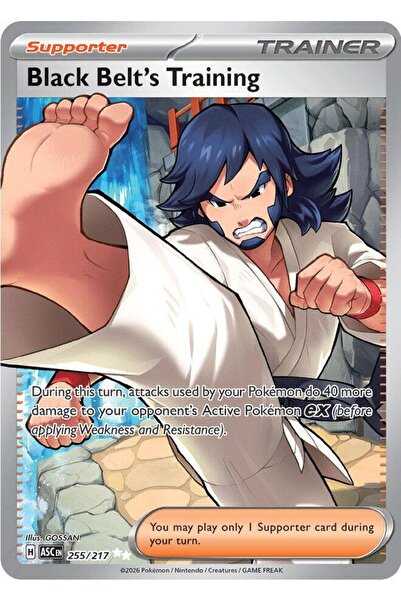 Pokemon Black Belt's Training # 255 Ascended Heroes Original Card