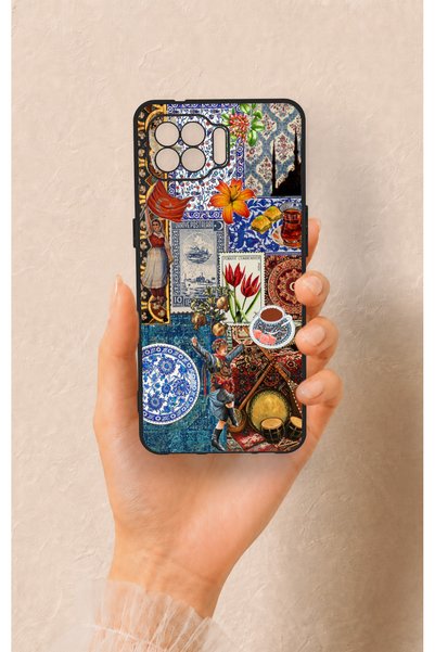 Vip Case Oppo Reno 4 Lite Compatible Ottoman and Turkish Culture Patterned Si...