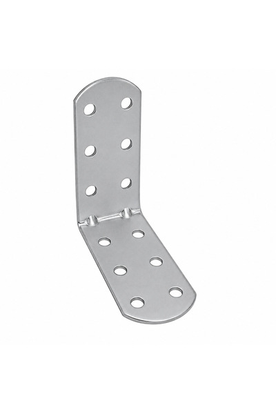 NZB (50 Adet) Oval Başlı L Demir Gönye 30x65x65 mm Vida Dahil Dayanıklı Metal Köşe Bağlantı Aparatı