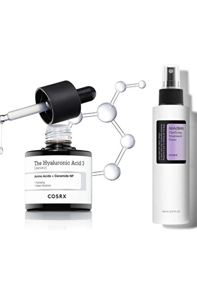 Cosrx Hyaluronic Acid 3% Serum 20ml + AHA/BHA Treatment Toner150ml 1x20ml and...