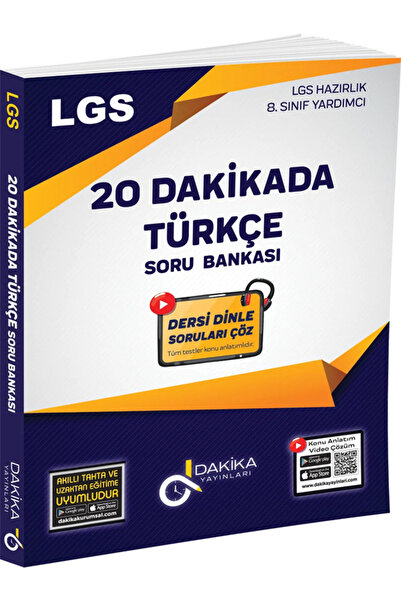Dakika Yayınları LGS 20 DAKİKADA TÜRKÇE SORU BANKASI
