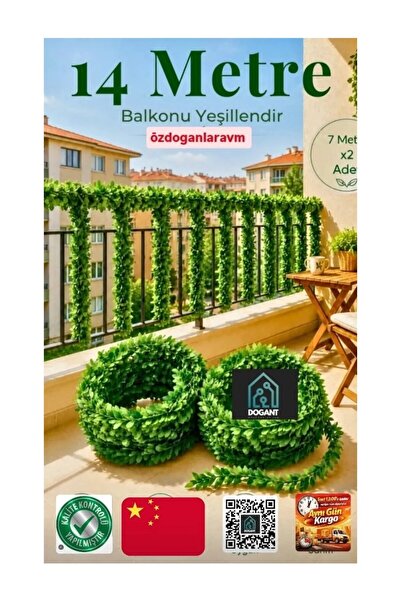 dogant özdoğanlar avm 14 Metre Yapay Sarmaşık Çiçek Balkon Çiti Doğal Gaz Bor...