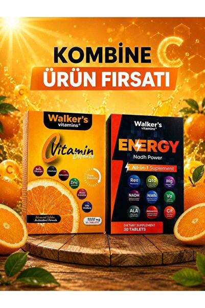 WalkersVitamins Vitamin C 1000 mg + Energy 2Lİ SAĞLIK PAKETİ