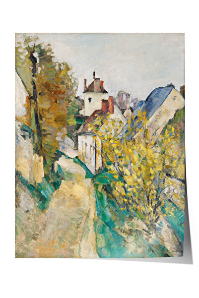 Zestia Post-Impressionist Premium Poster, Village House and Garden Landscape,...