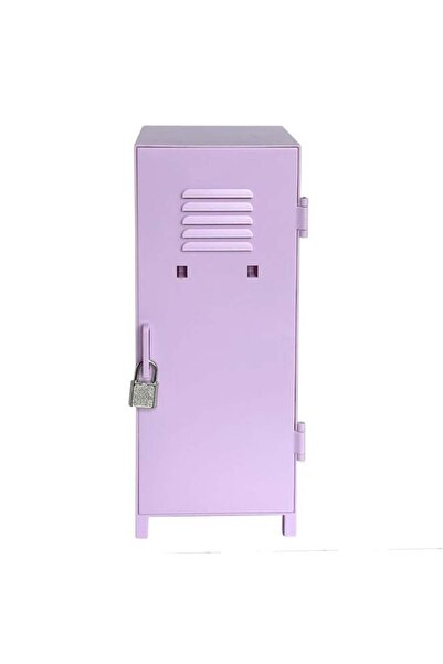 CATIANO Dulapior Mini Locker din Plastic Lila cu Lacat 10,5x10x26cm