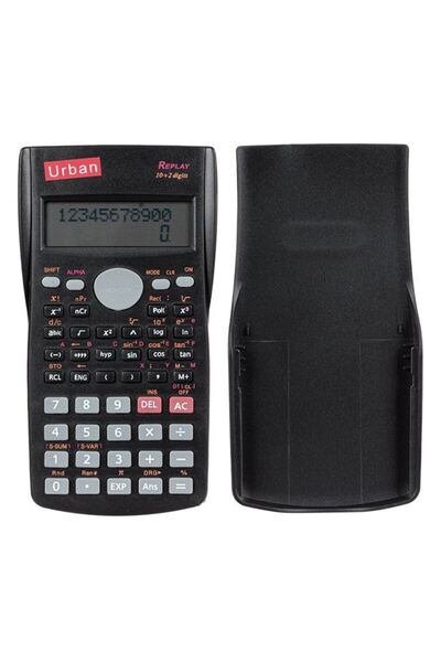 CATIANO Calculator Stiintific URBAN cu Ecran cu 2 Linii Negru 8.5x2x16cm