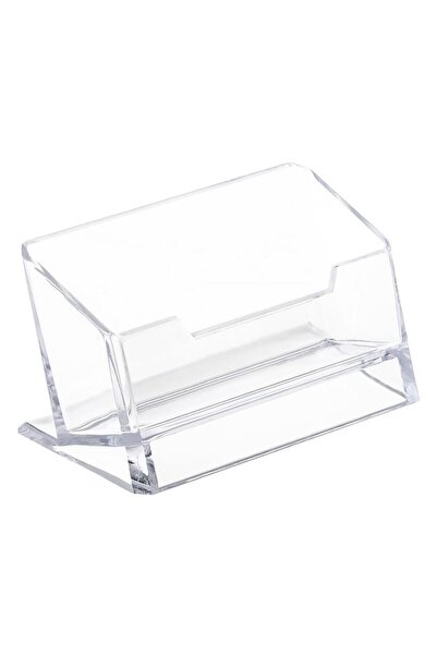 CATIANO Suport Transparent din Plastic pentru Carti de Vizita 10x3.5x4.5cm