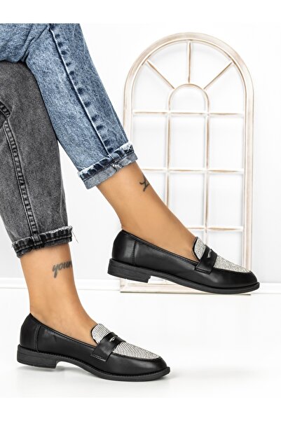 Abloom Pantofi casual dama negri din piele ecologica Calena