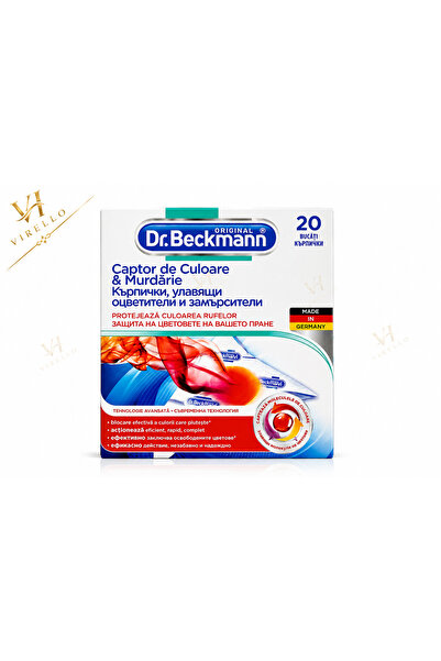 Dr. Beckman Δρ. Μπέκμαν Απορροφητής Χρωμάτων και Βρωμιάς για Ρούχα, 20 Τεμάχια